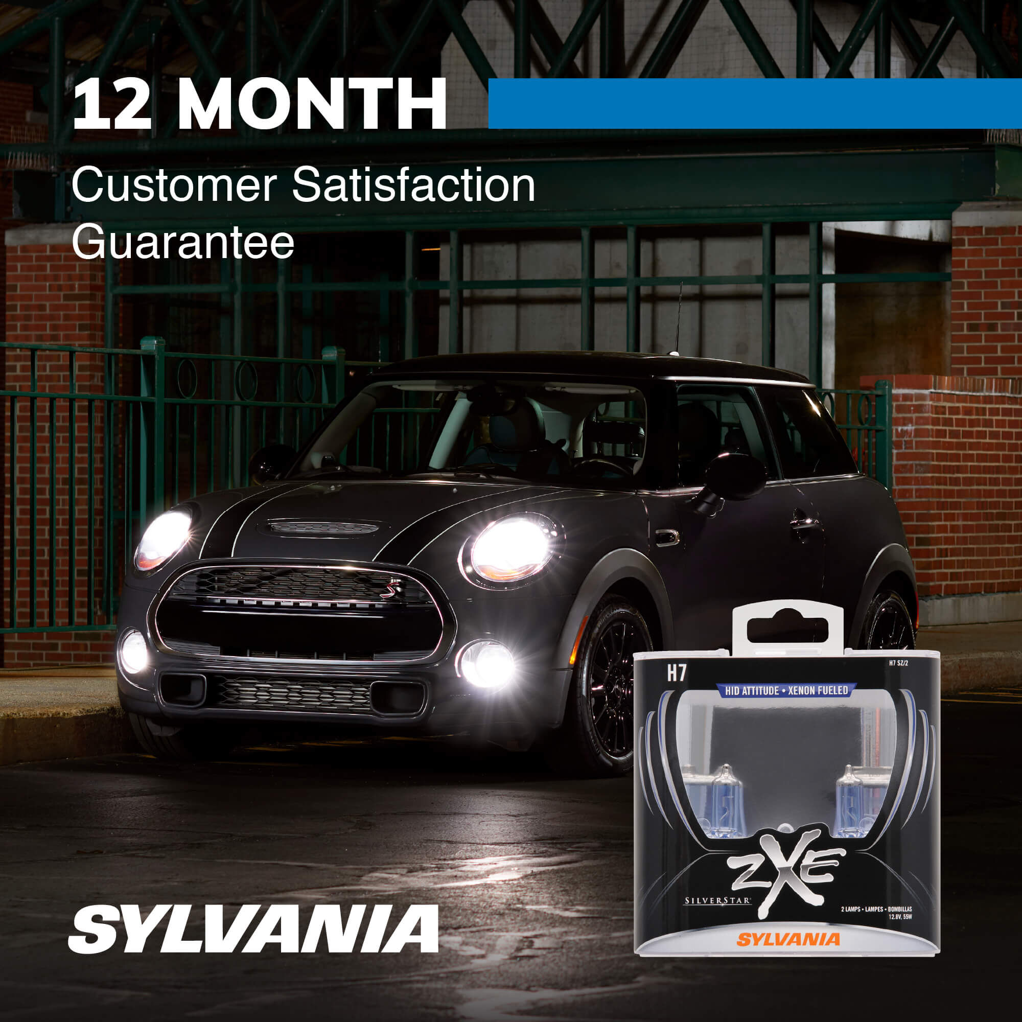 SYLVANIA H7 SilverStar zXe Halogen Headlight Bulb, 2 Pack